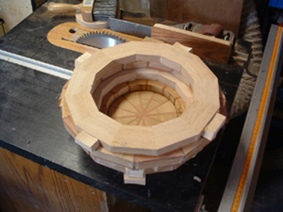 This picture shows the bowl ready to be turned.