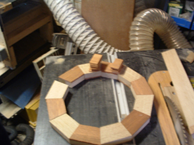 This picture shows the segments ready for gluing.
